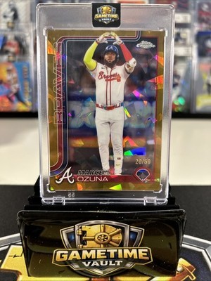 2025 Topps Chrome Sapphire GOLD REFRACTOR 250 MARCELL OZUNA 20/50 Atlanta Braves