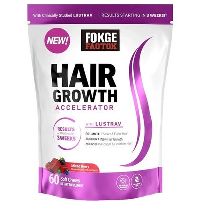 Force Factor Hair Growth Accelerator Soft Chews, Hair Growth Vitamins For Women