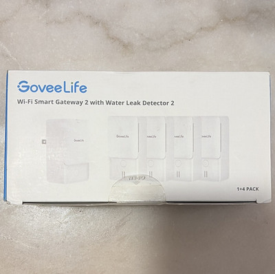 GoveeLife Wi Fi Smart Gateway 2 + Water Leak Detector 2 1+4 Pack White