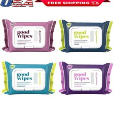 Flushable Wipes Sensitive Skin Aloe Vitamin E Large Moisture Locking Wipes New