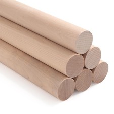 6 PCS Dowel Rods Wood Sticks 1" X 12" Wooden Dowel Rods for Craft Round Natur...