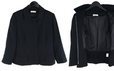 Women's Dior Uniforms Jacket Zip Black Sport Coat Size GB 14 US 10 IT 46 Fr 42