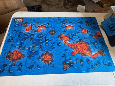Large Battletech Map Neoprene 17x34 hexes 36''x22.5'' Frost and Fire Map 2
