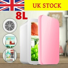 Portable 8L Mini Fridge Pink Table Top Electric Small Cooler For Bedroom Office