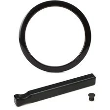 Bass Drum O's Port Hole Ring with Cutter - 5" - Black