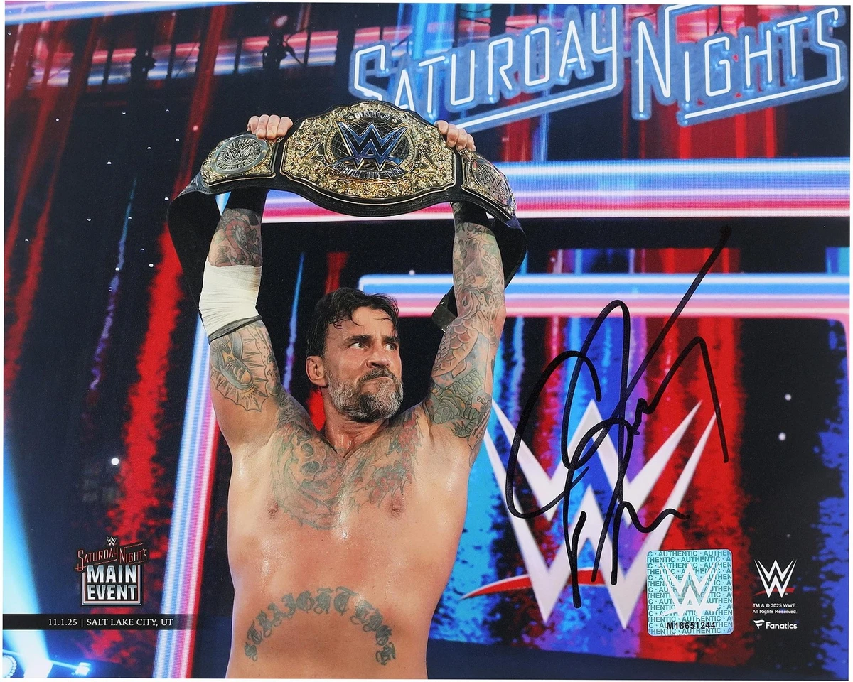 CM Punk WWE Wrestling Original Autographed Photos for sale | eBay
