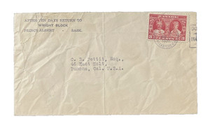 CANADA PRINCE ALBERT - SASK POSTAL COVER HISTORY to US 1939