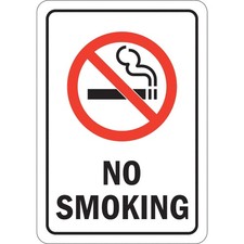 LYLE U1-1014-RD 10X7 No Smoking Sign,10inx7in,Rflctv Sheeting 24WT74