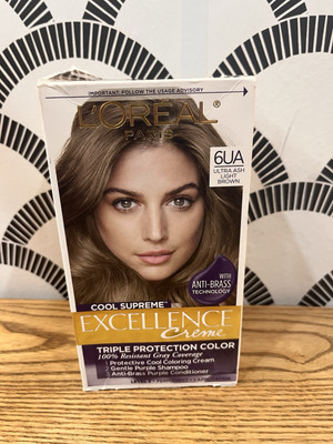 L'Oreal Cool Supreme Excellence Creme 6UA Ultra Ash Light Brown Hair Color