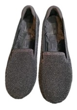 Clarks Cloudsteppers Womens Sz 8 Pewter Metallic Fur Slip On Loafer Shoes NEW