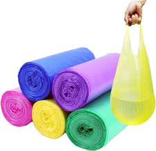 4 Gallon Trash Bag,Thicken Value Small Colorful Trash Bags with Handle,100 Count