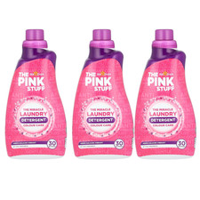 3 x THE PINK STUFF MIRACLE LAUNDRY LIQUID DETERGENT COLOUR CARE 30 WASHES 960ML 5.06 per litre
