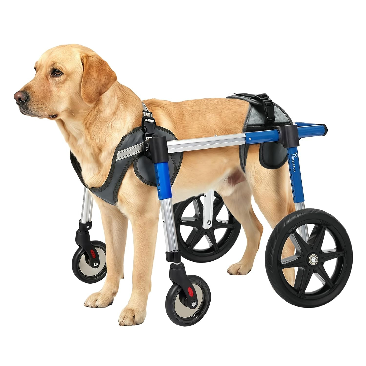 USED Aluminum Alloy Frame Dog Wheelchair 4-Wheel Full-Body Support Cart