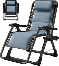 ABORON Zero Gravity Chair,Premium Outdoor Lawn Folding Lounge Chairs,Sturdy Adju