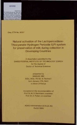 Natural Activation of the Lactoperoxidase-Thiocyanate-Hydrogen Peroxide  4048473