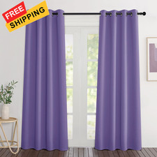 NICETOWN Lilac Purple Blackout Doorway 46"W x 80"L Pack of 2 ,