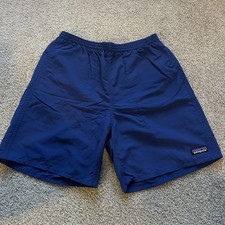 Patagonia Mens Baggies Longs Shorts Tidepool Sz S 7in Inseam Mesh Brief Lined