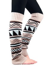 Anlaey Extra Long Cable Knit Over the Knee One Size, 1 Pair Design1 Beige