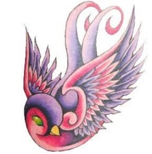 Graceful swallow fake tattoo by Inkwear FAST delivery