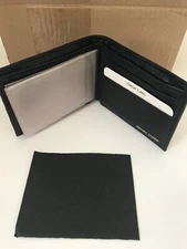Wholesale Mens Black Leather Bifold Wallets Plastic Card Inserts Lot of 12
