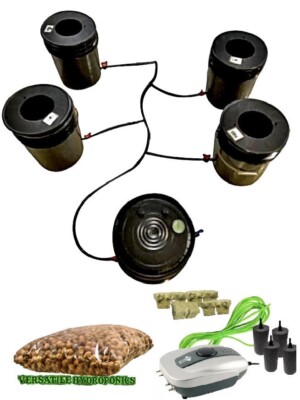 Versatile Hydroponics  4 Plant  DWC Hydro Grow System  W/ Reservoir Grow 4 You!