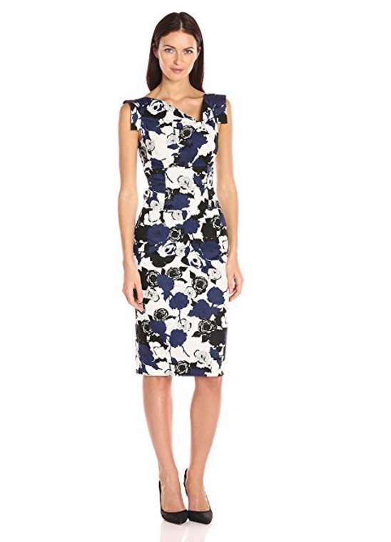 NEW BLACK HALO CLASSIC JACKIE O VINTAGE CLASSY BLUE ROSE PRINT SHEATH DRESS | eBay NEW BLACK HALO CLASSIC JACKIE O VINTAGE CLASSY BLUE ROSE PRINT SHEATH DRESS | eBay