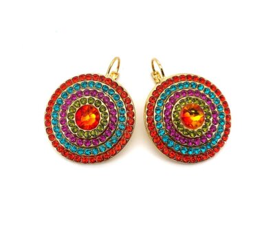 Mariana Earrings Tiger Lily Icons Coll. Adorable Orange, Plum Purple, Aqua Bl...