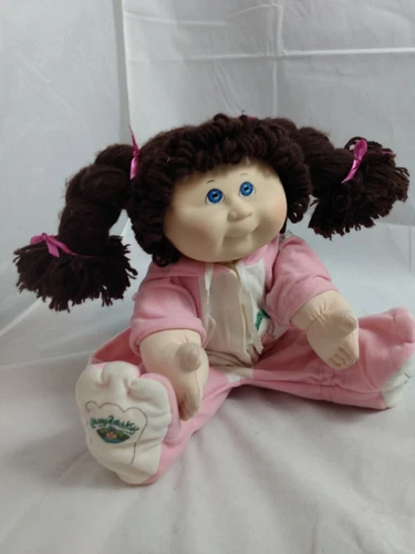 Vintage Pink Bunny Costume Pajamas on Modern Cabbage Patch Kid Doll Jakks 2009