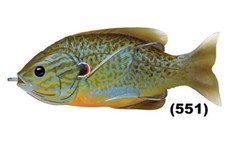 Live Target Sunfish Bluegill Hollow Body Topwater Pick any SFH Color Size Lure