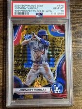JOENDRY VARGAS 2024 Bowmans Best Prospects #TP-8 Gold Lava Refractor /50 PSA 10