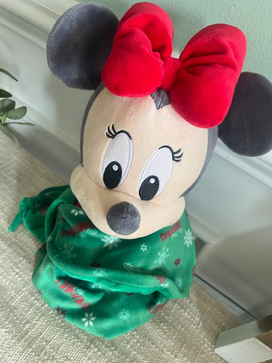 Disney Parks My First Christmas Baby Minnie Plush In Blanket Pouch