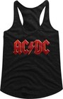 AC/DC Red Logo Women's Tank Top T Shirt Band Merch | eBay