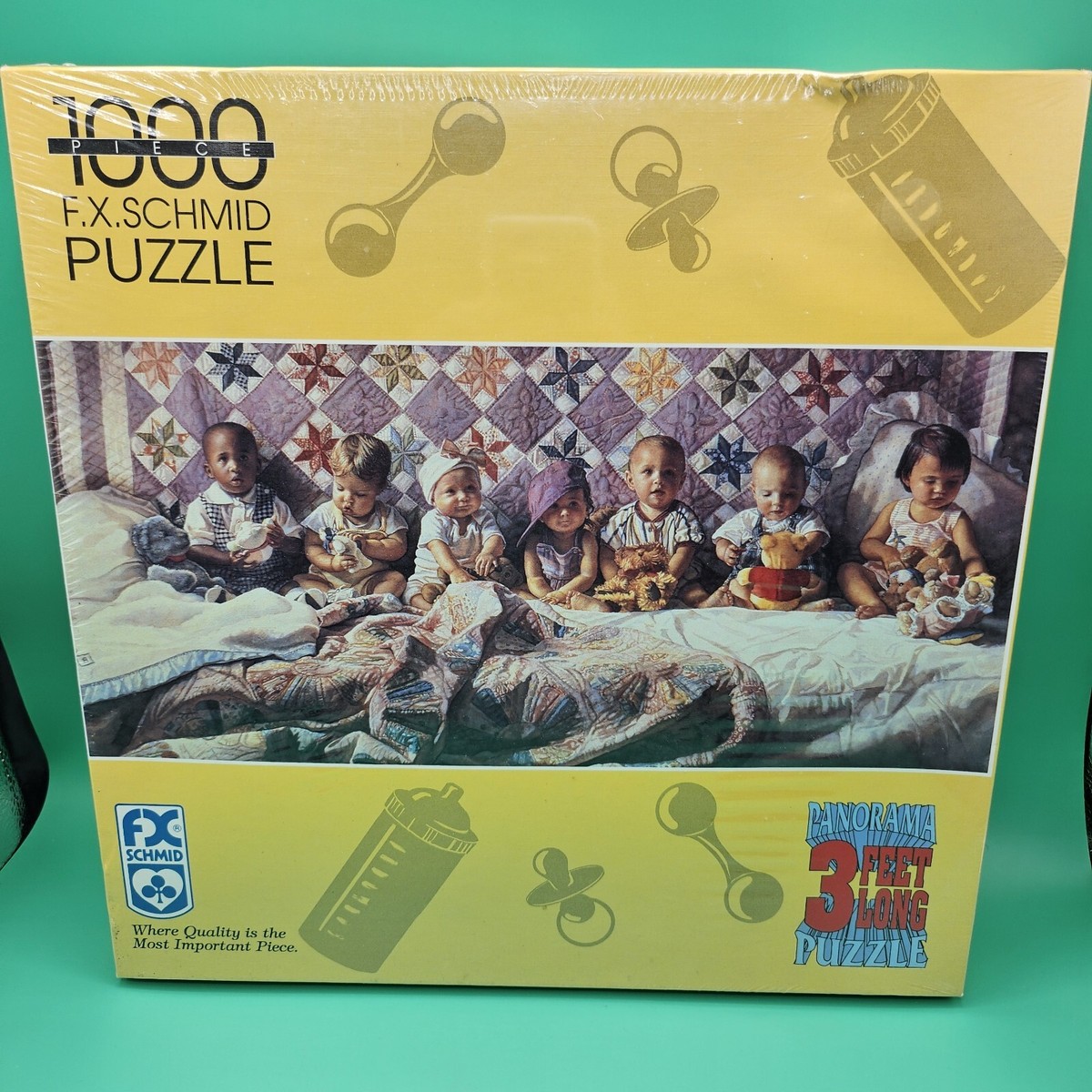 New FX SCHMID 1000 Piece All In A Row Babies Panorama Puzzle