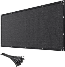 Black Privacy Screen Fence 90% Blockage Heavy Duty Fencing Mesh Shade Net Cover