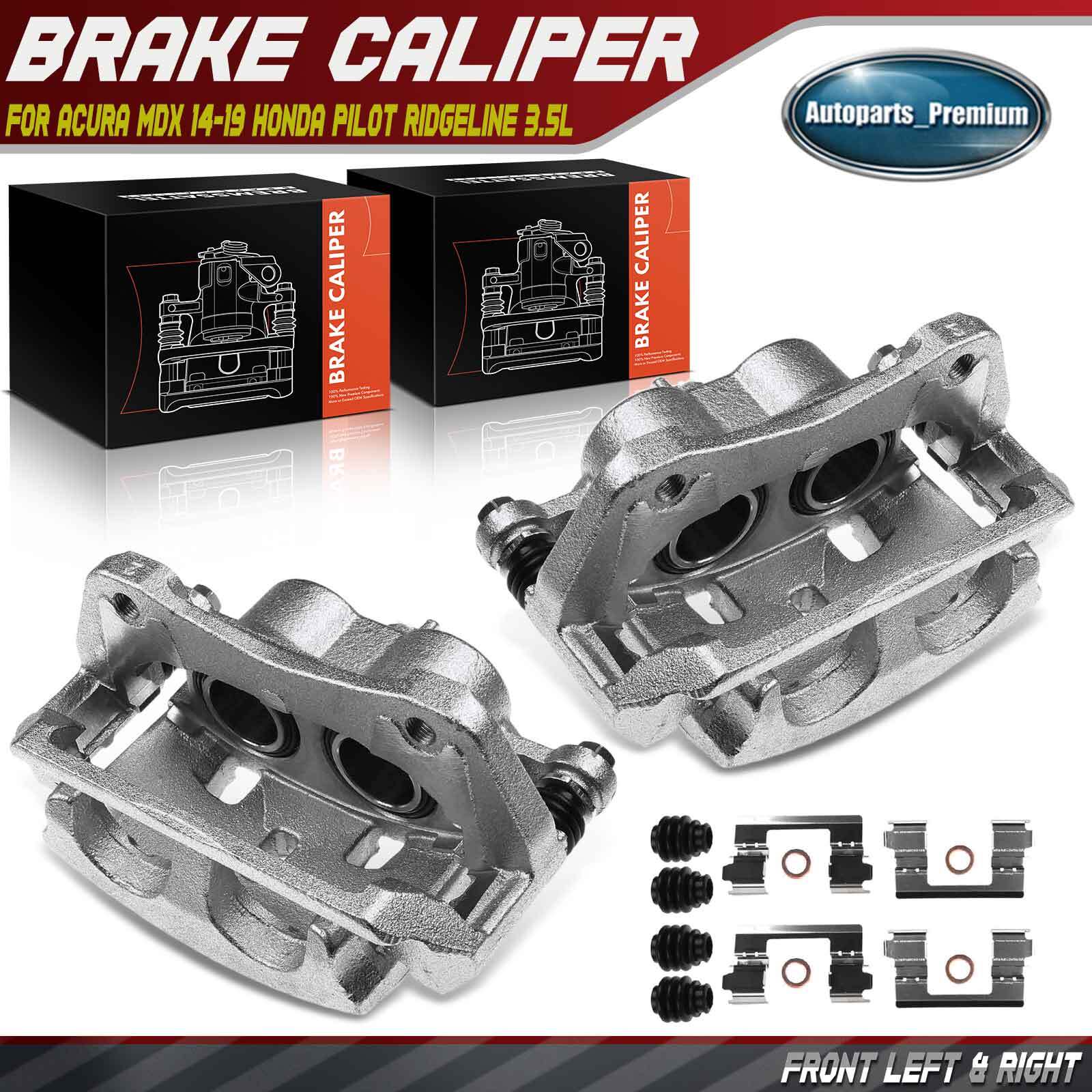 Front Left & Right Disc Brake Calipers for Honda Pilot Ridgeline Acura MDX 3.5L