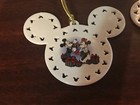 Walt Disney World Christmas Ornament Porcelain Disk Mickey Mouse Ears 2002 inbox — photo 2