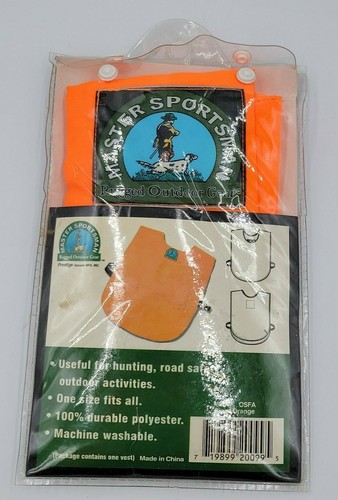 Master Sportsman - Multi-Purpose Safety Vest - Orange - Unused - Picture 2 of 4