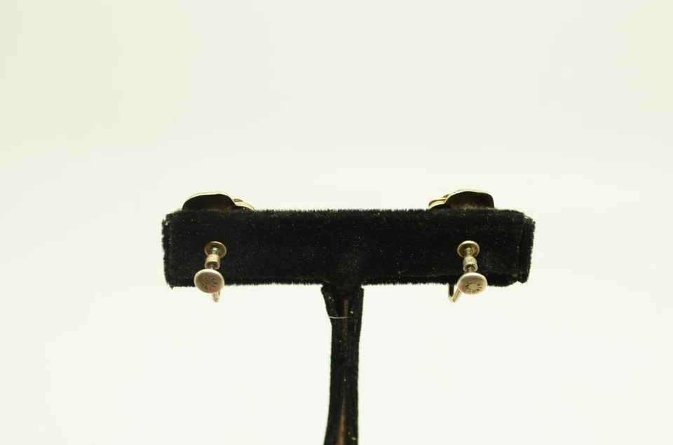 Sterling Silver Gorgeous Flower Screw Back Earrings #FMT393 - Image 3 of 3