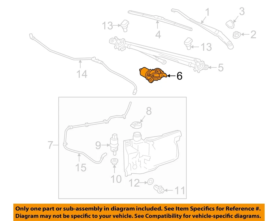 Used Windshield Wiper Motor fits: 2020 Gmc Sierra 1500 pickup Grade A - Image 3 of 4