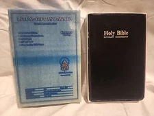 Holy Bible Dictionary Concordance KJV Red Letter Edition Genuine Leather LLP