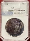 1889 Morgan Dollar PCI High Grade Rainbow Tone Uncirculated
