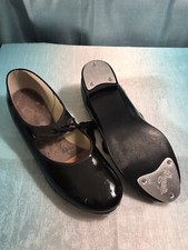 Vintage Tap Shoes Dancette Glossy Black Size 8