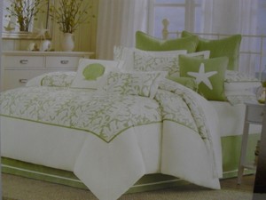 Harbor House King Queen 9 10 Piece Brisbane Green White Comforter