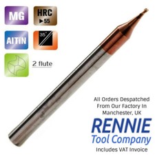 Solid Carbide Micro End Mill 2 Flute TiAlN Coated. Square End Slot Drills 