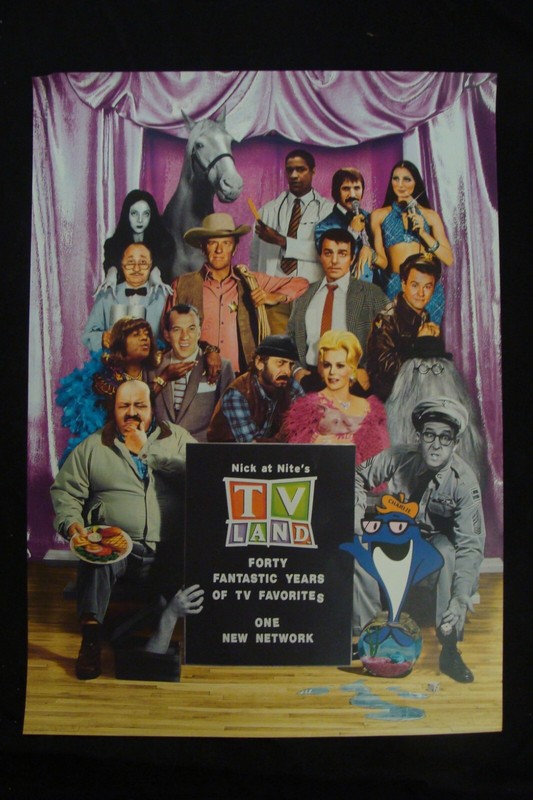 TV LAND promo poster ADDAMS FAMILY SONNY & CHER GUNSMOKE original