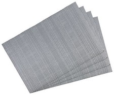 4er Pack Platzset / Tischset 30x45cm waschbar und hitzebeständig-Struktur grau
