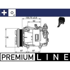 1x Kompressor, Klimaanlage MAHLE ACP 54 000P passend für FORD MAZDA VOLVO