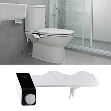 Self-Cleaning NonElectric Dual Nozzle Bidet Attachment Adjustable Water Pressure