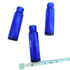 0.34 oz. Blue Bottles Empty. Reusable. Lot of 20 Essential Oil Bottles