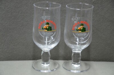 2x Birra Moretti Sockel Becher halbe Pint 10oz Bier Gläser Laser nuklear M19